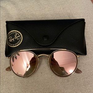 Ray Ban pink mirrored sunglasses